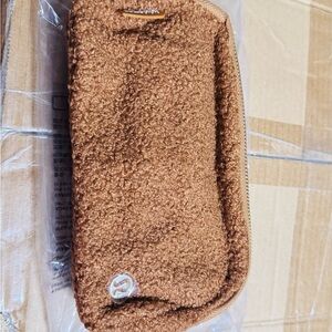Lululemon Athletica Gold and Brown Fleece Belt Bag